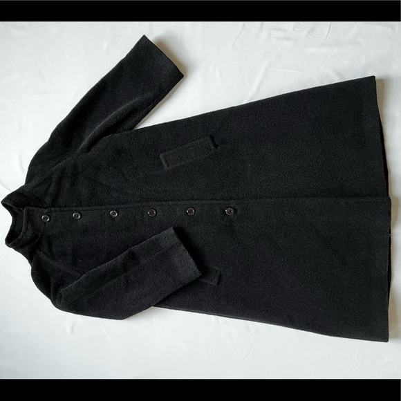 Hilary Radley Vintage Long Black Front Pockets Llama Winter Coat Jacket Size 10 - Picture 11 of 15